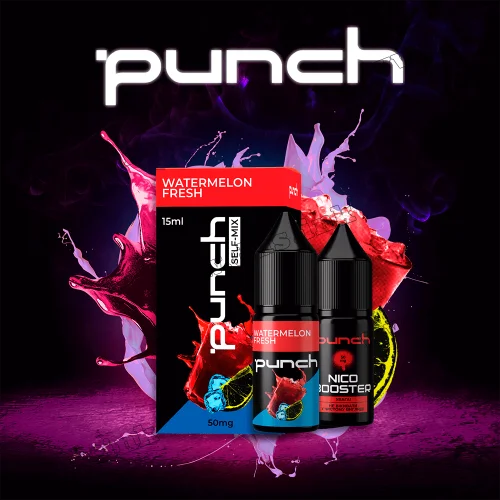 Набор для самозамеса Punch Salt 15 мл (50 мг) - Watermelon Fresh (Арбуз, Лимон, Лед)