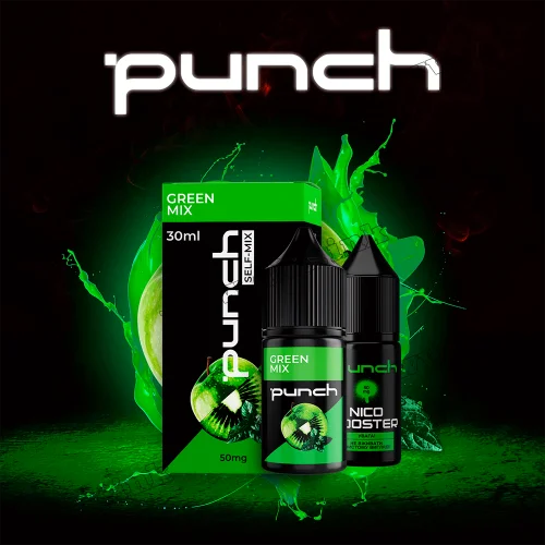 Набор для самозамеса Punch Salt 30 мл (50 мг) - Green Mix (Яблоко, Киви, Мята)