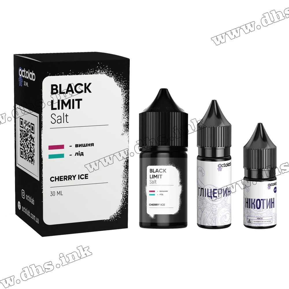 Набор для самозамеса Octobar Black Limit Salt 30 мл (50 мг) - Cherry Ice (Вишня, Лед)