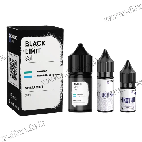 Набор для самозамеса Octobar Black Limit Salt 30 мл (50 мг) - Spearmint (Мята)