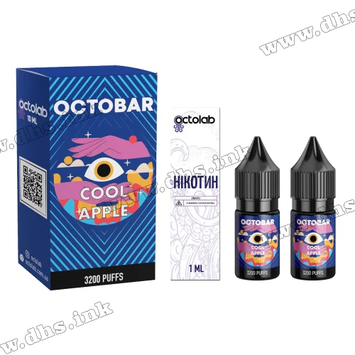 Набор для самозамеса Octobar Classic Salt 10 мл (50 мг) - Cool Apple (Зеленое Яблоко, Лед)