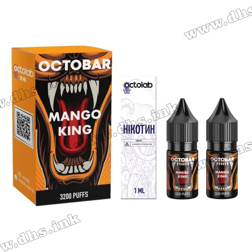 Набор для самозамеса Octobar Classic Salt 10 мл (50 мг) - Mango King (Манго, Лед)