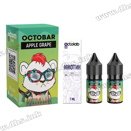Набор для самозамеса Octobar NFT Salt 10 мл (50 мг) - Apple Grape (Яблоко, Виноград)