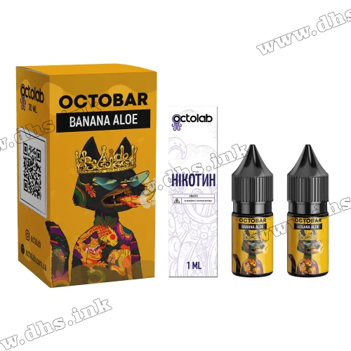 Набор для самозамеса Octobar NFT Salt 10 мл (50 мг) - Banana Aloe (Банан, Алоэ)