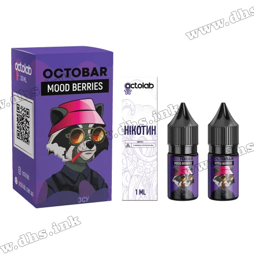 Набор для самозамеса Octobar NFT Salt 10 мл (50 мг) - Mood Berries (Малина, Клубника, Черника)