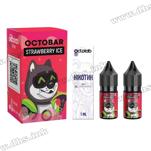 Набор для самозамеса Octobar NFT Salt 10 мл (50 мг) - Strawberry Ice (Клубника, Лед)
