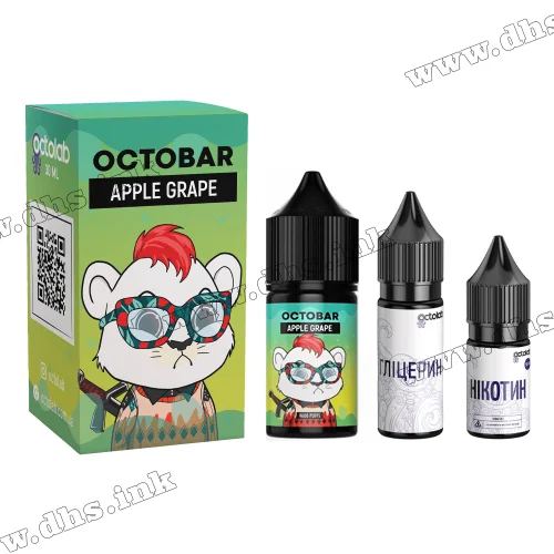 Набор для самозамеса Octobar NFT Salt 30 мл (50 мг) - Apple Grape (Яблоко, Виноград)