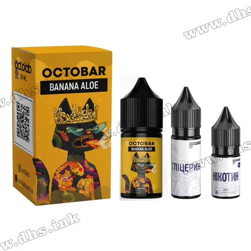 Набор для самозамеса Octobar NFT Salt 30 мл (50 мг) - Banana Aloe (Банан, Алоэ)