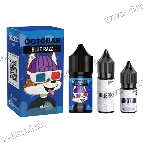 Набор для самозамеса Octobar NFT Salt 30 мл (50 мг) - Blue Razz (Голубая Малина, Лимонад, Лед)