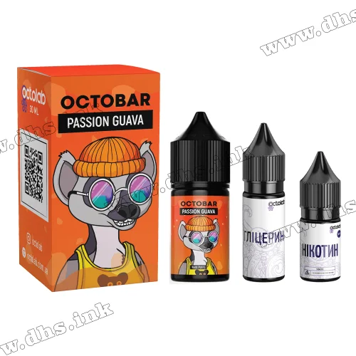 Набор для самозамеса Octobar NFT Salt 30 мл (50 мг) - Passion Guava (Маракуйя, Гуава)