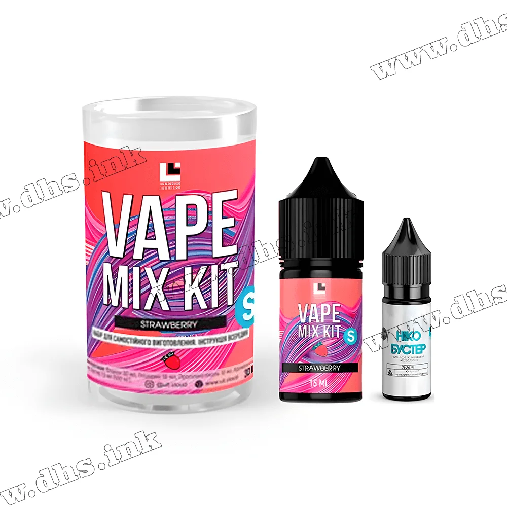 Набор для самозамеса Octobar Vape Mix Kit Salt 30 мл (50 мг) - Strawberry (Клубника)