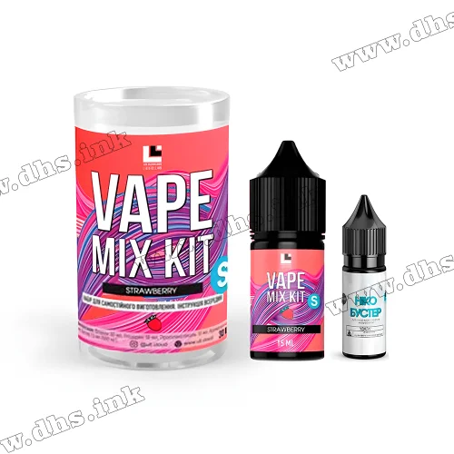 Набор для самозамеса Octobar Vape Mix Kit Salt 30 мл (50 мг) - Strawberry (Клубника)