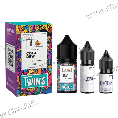 Набор для самозамеса Octobar Twins Salt 30 мл (50 мг) - Cola Dew (Кола, Цитрус)