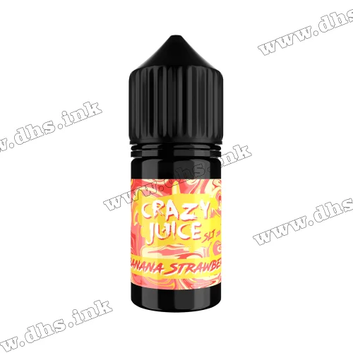 Сольова рідина Crazy Juice Salt 30 мл (50 мг) - Banana Strawberry (Банан, Полуниця)