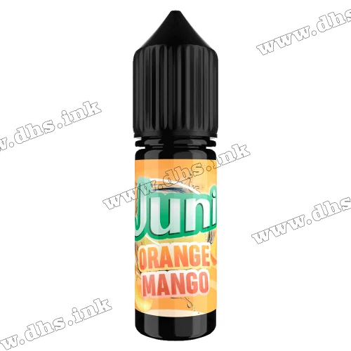 Солевая жидкость Juni Salt 15 мл (30 мг) - Orange Mango (Апельсин, Манго)