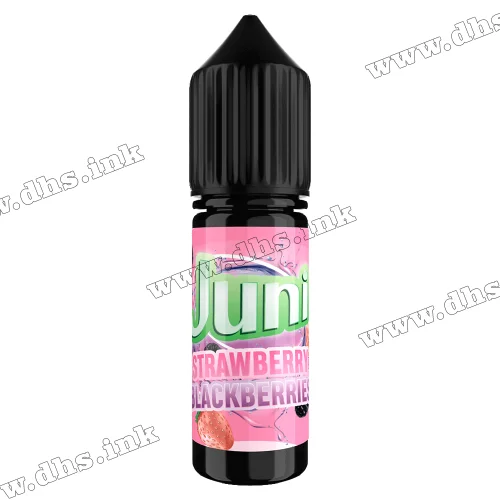 Солевая жидкость Juni Salt 15 мл (30 мг) - Strawberry Blackberries (Клубника, Ежевика)