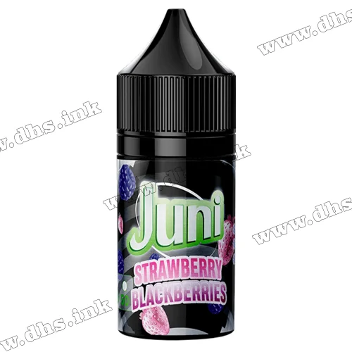 Солевая жидкость Juni Silver Ice Salt 30 мл (50 мг) - Strawberry Blackberries (Клубника, Ежевика)