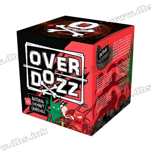 Уголь для кальяна Overdozz (Овердоз) 26 мм 1 кг (64шт)