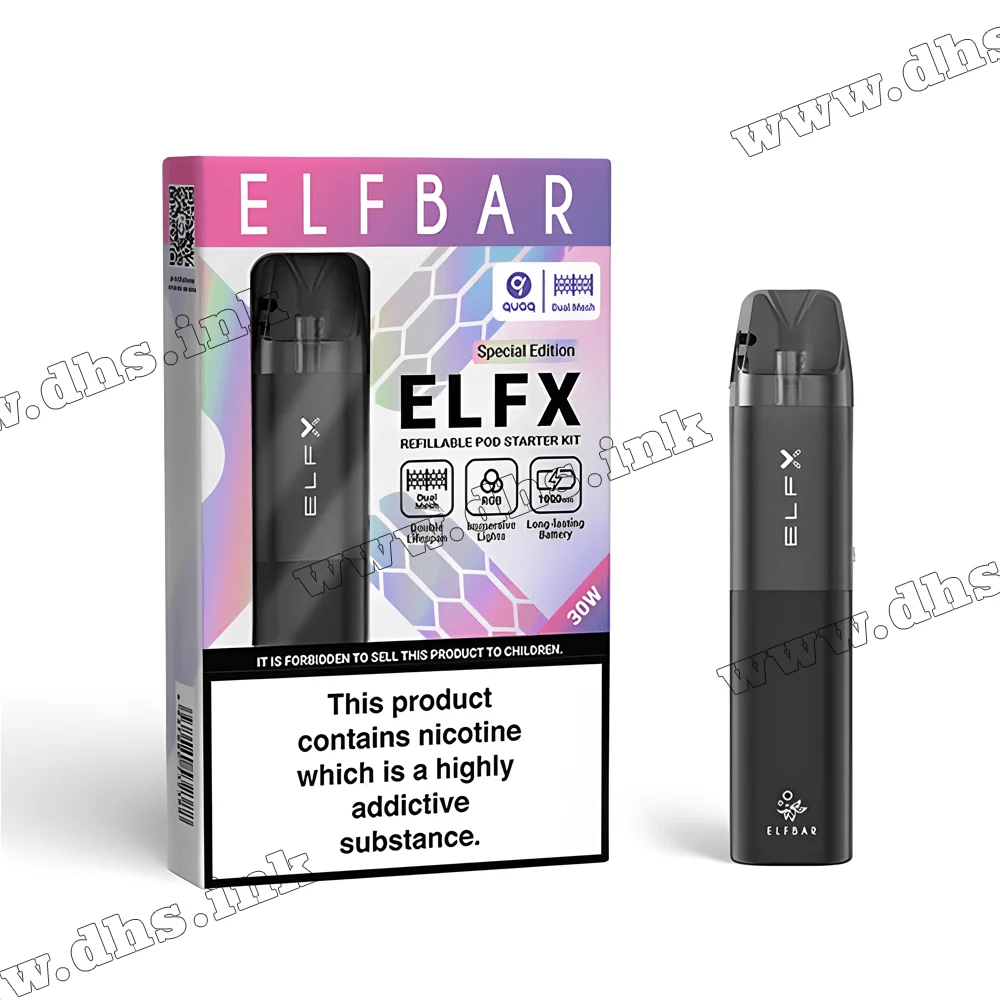 Многоразовая электронная сигарета - Elf Bar ELFX Pod Kit 1000 мАч (Black)