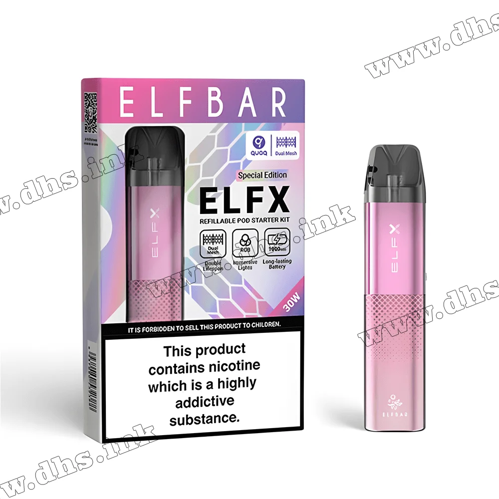 Многоразовая электронная сигарета - Elf Bar ELFX Pod Kit 1000 мАч (Pink)