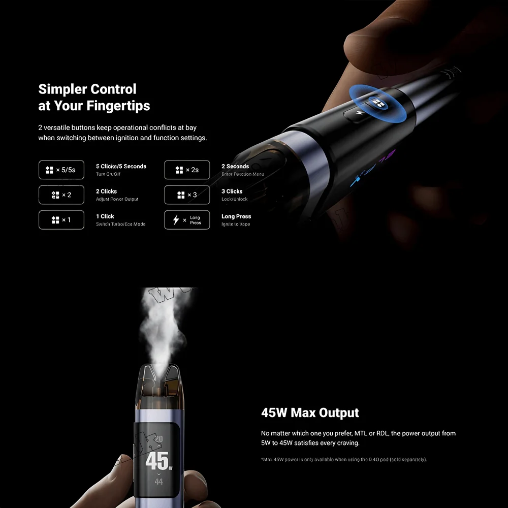 Многоразовая электронная сигарета - Elf Bar ELFX Pro Pod Kit 1200 мАч (Blue)