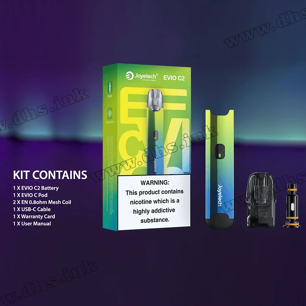 Многоразовая электронная сигарета - Joyetech Evio C2 Pod Kit 800 мАч (Space Blue)