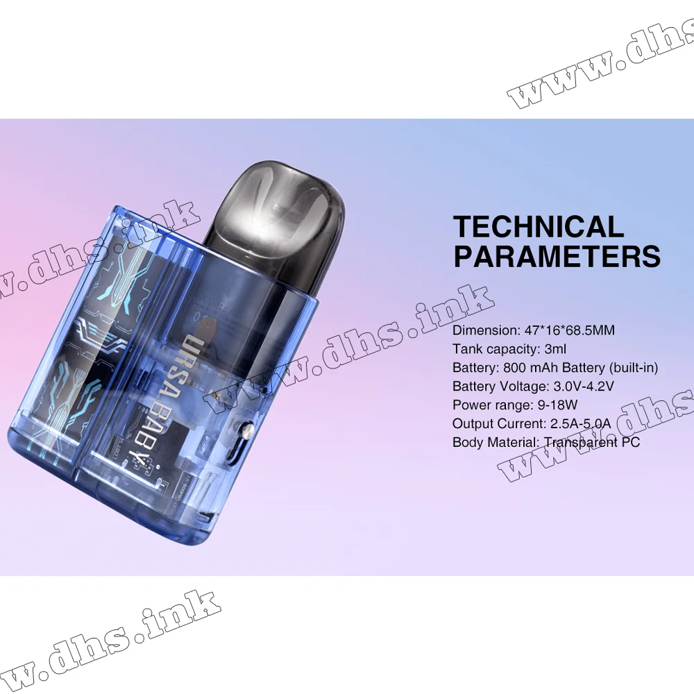 Многоразовая электронная сигарета - Lost Vape Ursa Baby Pod Kit 800 мАч (Red Clear)