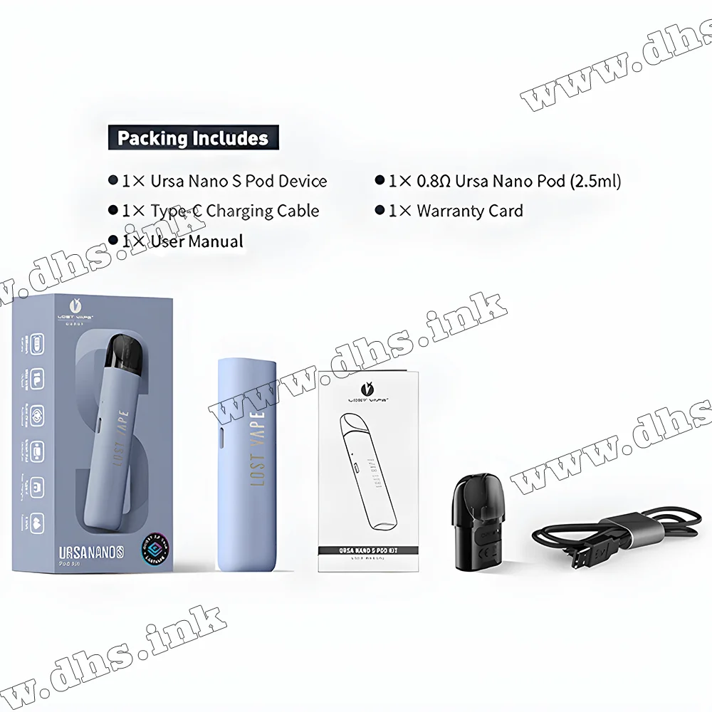 Многоразовая электронная сигарета - Lost Vape Ursa Nano S Pod Kit 800 мАч (Baby Blue)