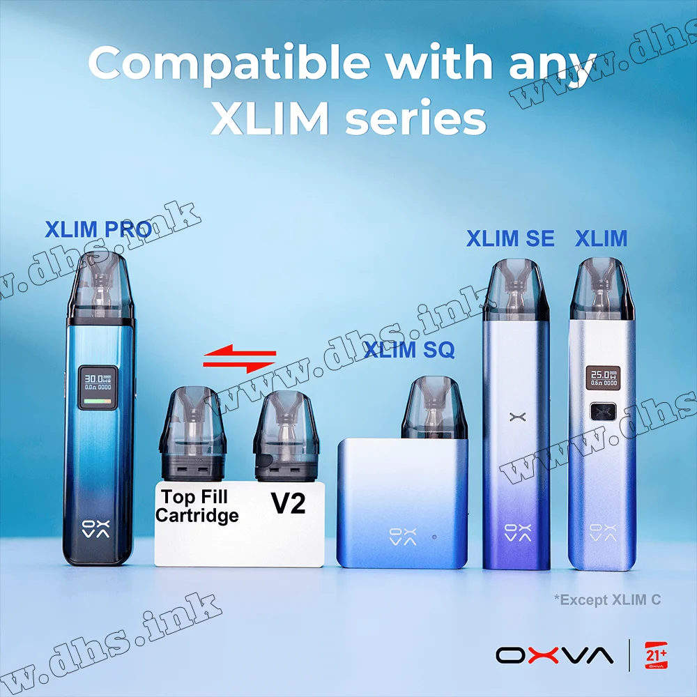 Многоразовая электронная сигарета - OXVA Xlim Pro Pod Kit 1000 мАч (Gleamy Cyan)
