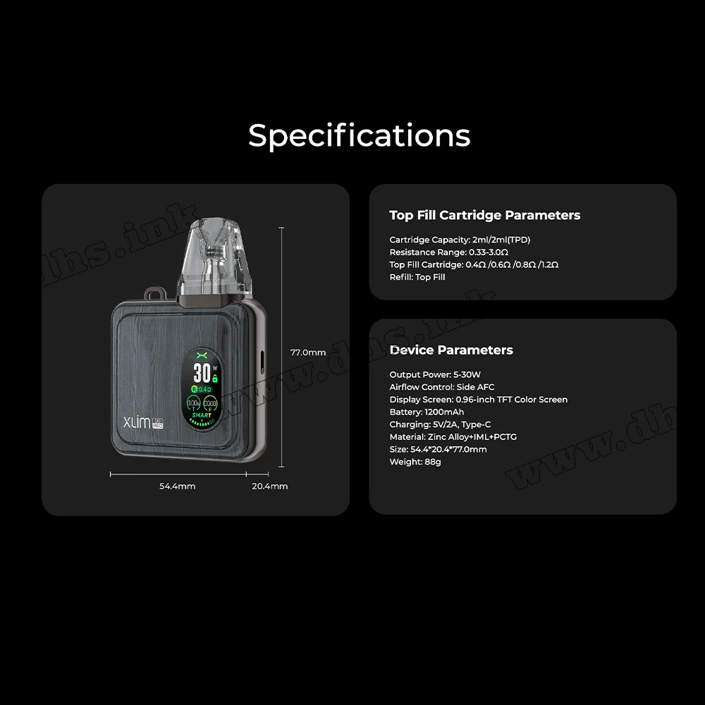 Многоразовая электронная сигарета - OXVA Xlim SQ Pro Pod Kit 1200 мАч (Spring White)