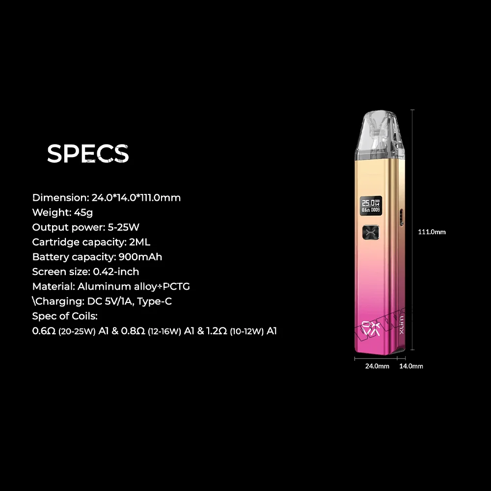 Многоразовая электронная сигарета - OXVA Xlim V 2 Pod Kit 900 мАч (Shiny Black)