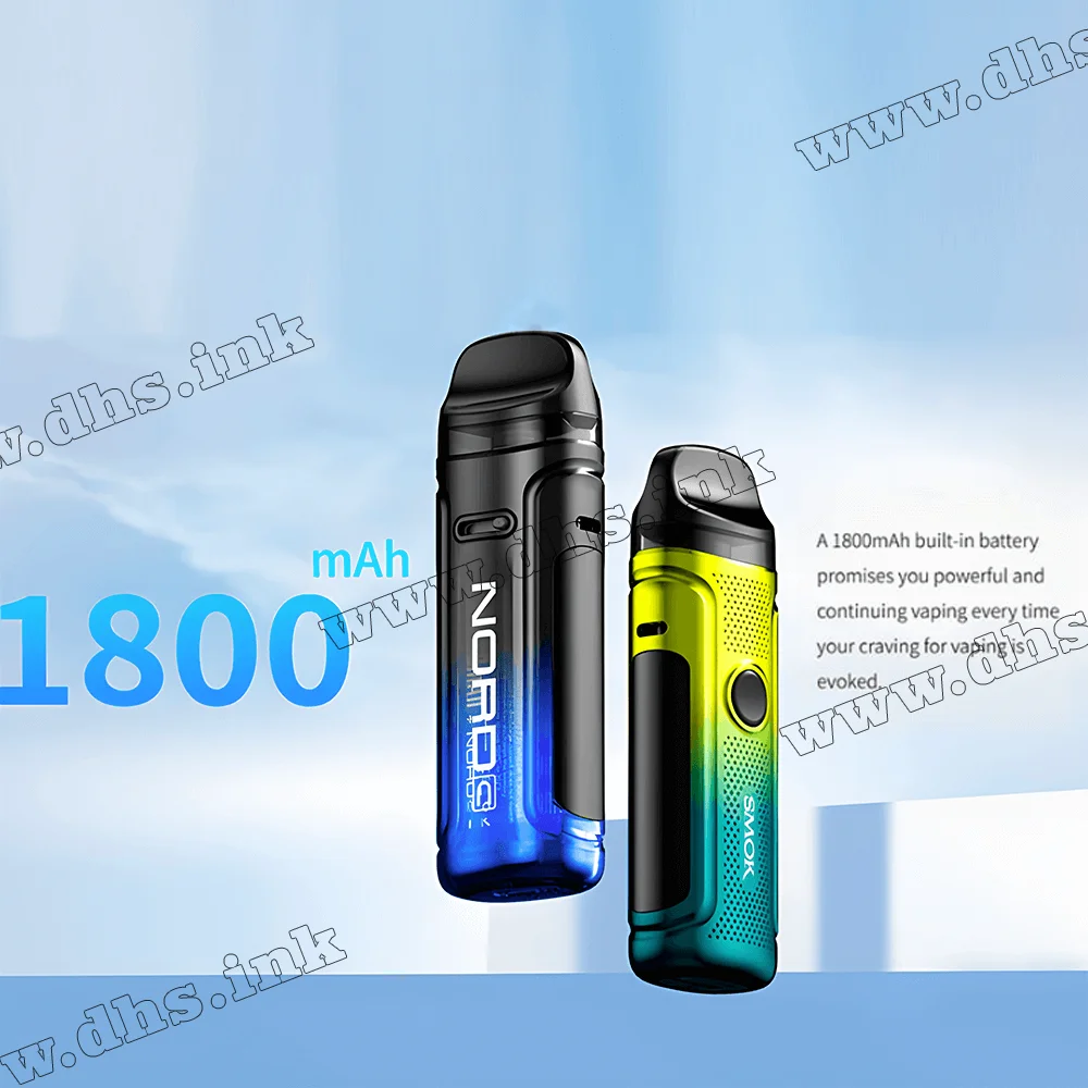 Многоразовая электронная сигарета - Smok Nord C 1800 мАч (Transparent Red)