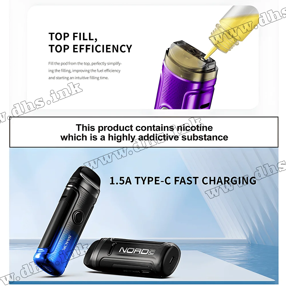Многоразовая электронная сигарета - Smok RPM C 1650 мАч (Green Blue)