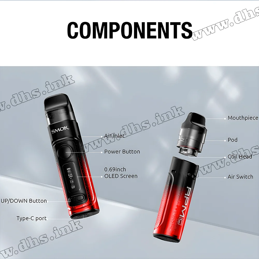 Многоразовая электронная сигарета - Smok RPM C 1650 мАч (Green Blue)