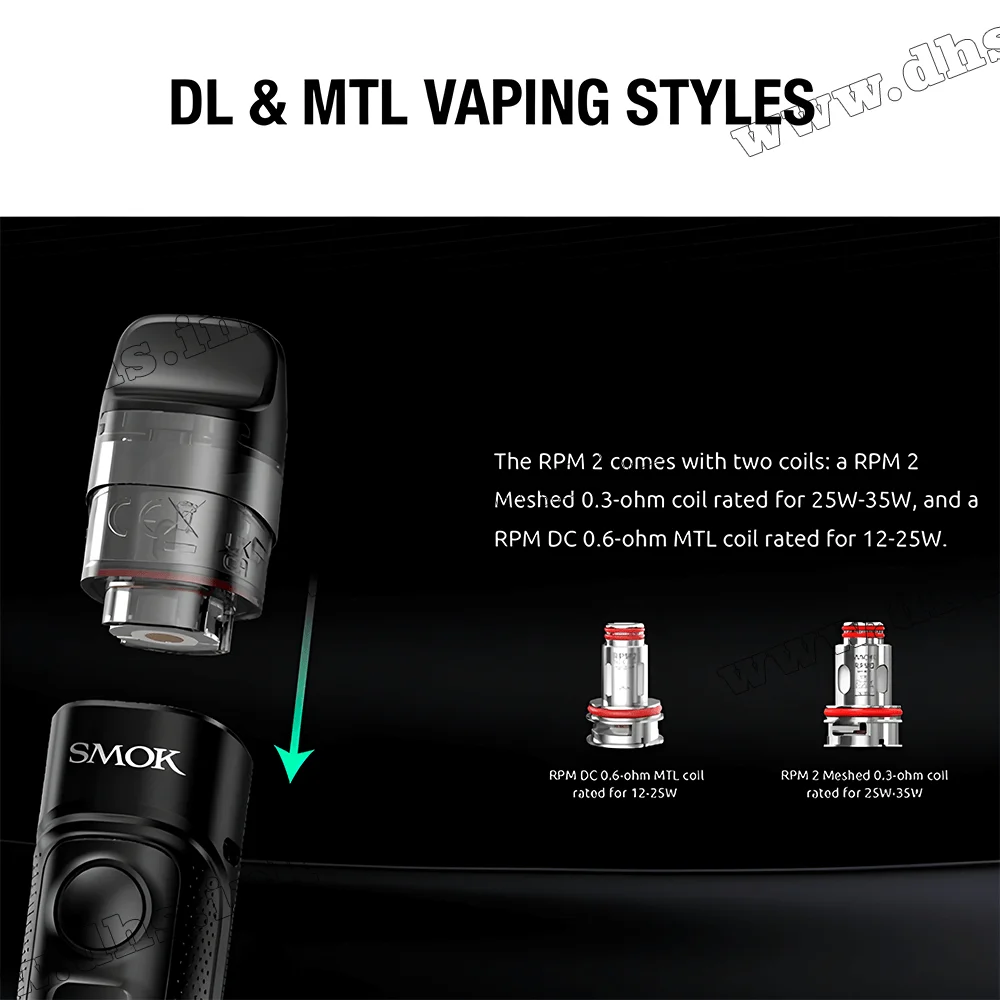 Многоразовая электронная сигарета - Smok RPM C 1650 мАч (Green Blue)