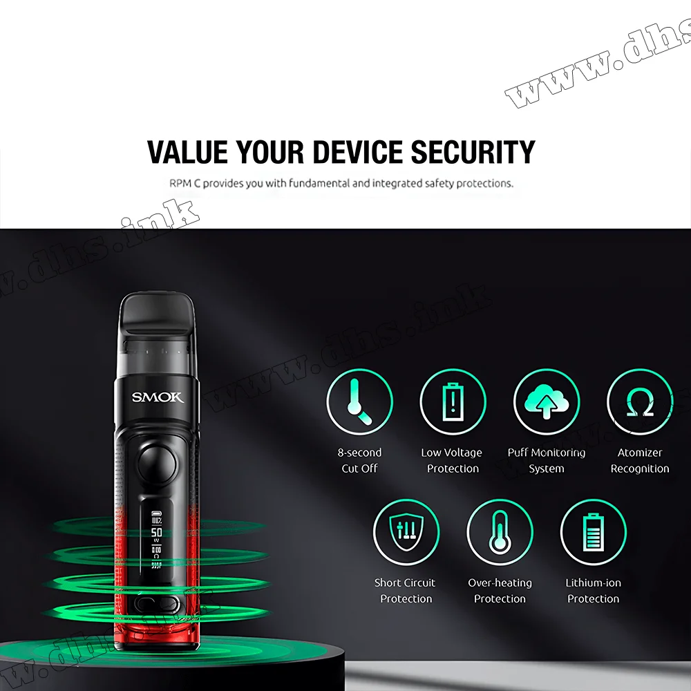 Многоразовая электронная сигарета - Smok RPM C 1650 мАч (Green Blue)
