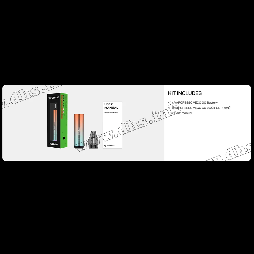 Многоразовая электронная сигарета - Vaporesso VECO GO Pod Kit 1500 мАч (Green)