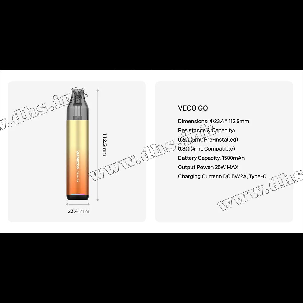 Многоразовая электронная сигарета - Vaporesso VECO GO Pod Kit 1500 мАч (Green)