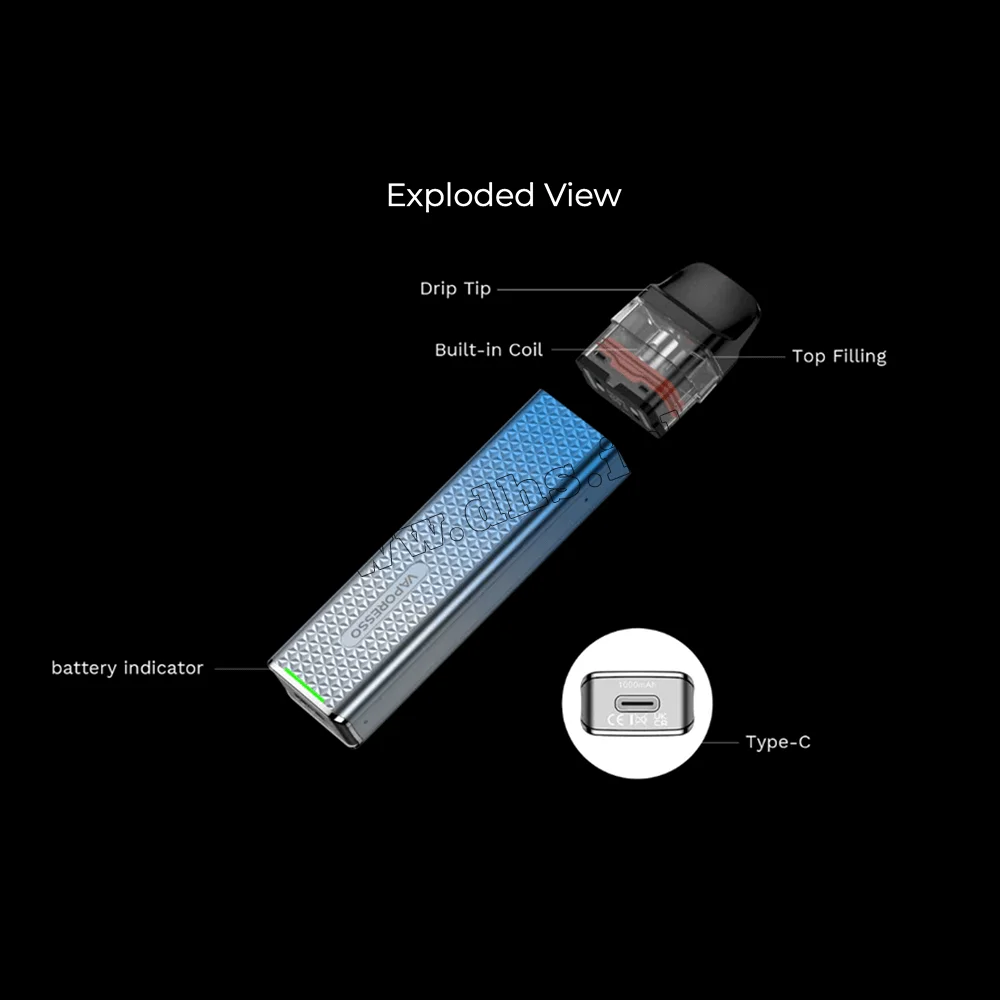 Многоразовая электронная сигарета - Vaporesso Xros 3 Mini Pod Kit 1000 мАч (Space Grey)