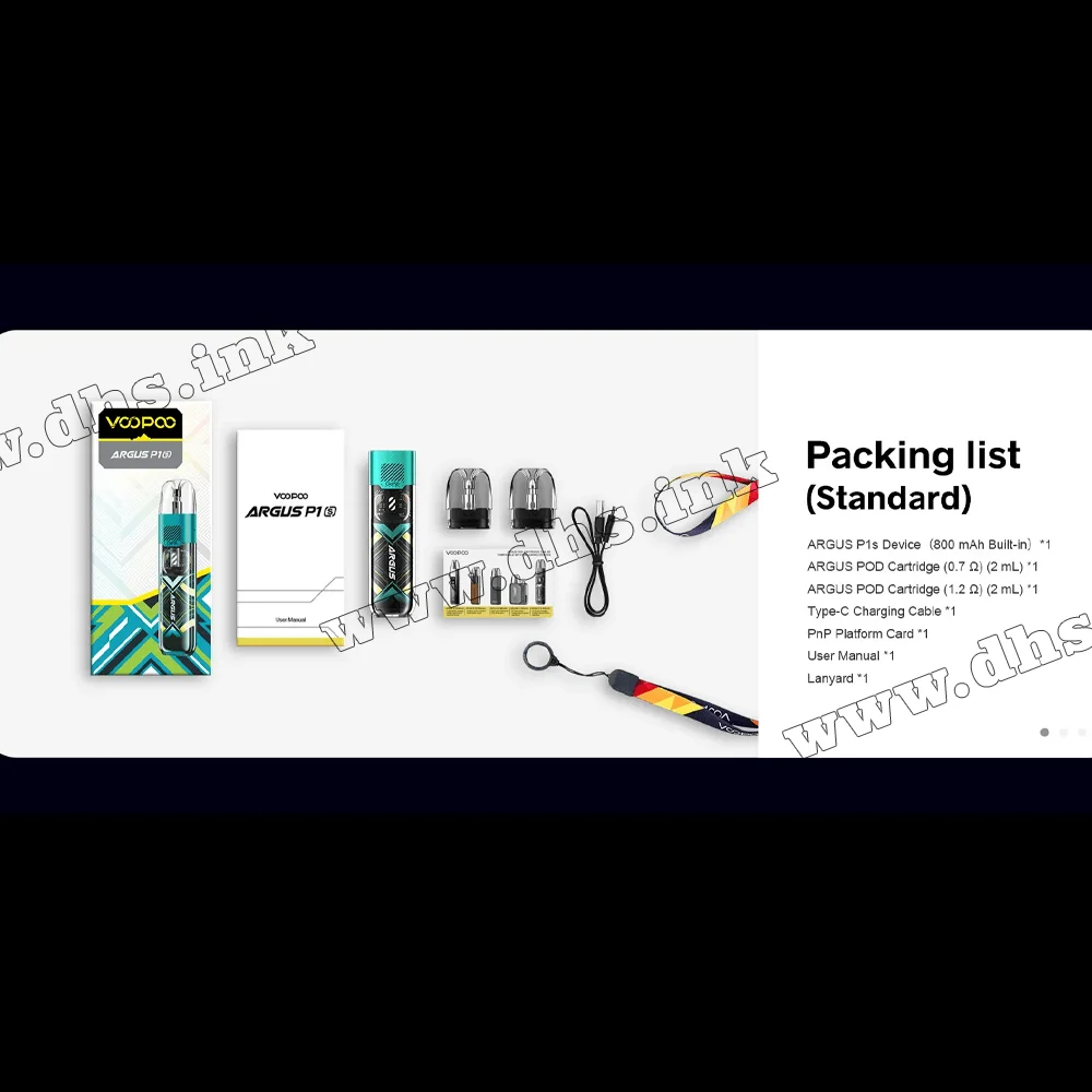 Многоразовая электронная сигарета - Voopoo Argus P1s Pod Kit 800 мАч (Cyber White)