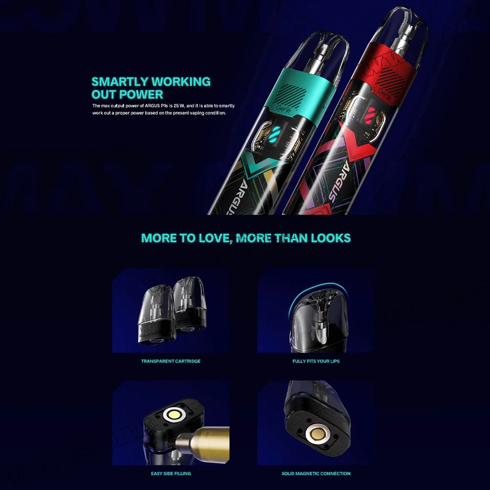 Многоразовая электронная сигарета - Voopoo Argus P1s Pod Kit 800 мАч (Cyber White)