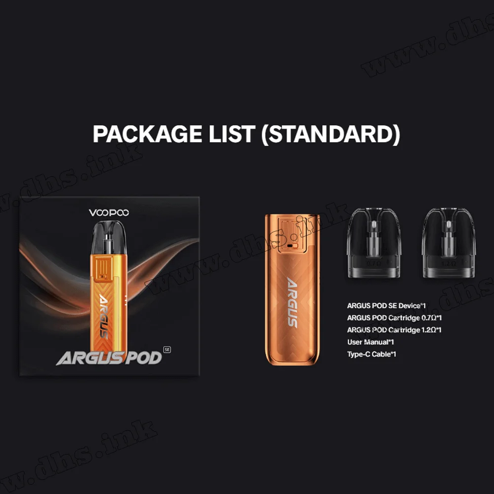 Многоразовая электронная сигарета - Voopoo Argus SE Pod Kit 800 мАч (Shiny Blue)