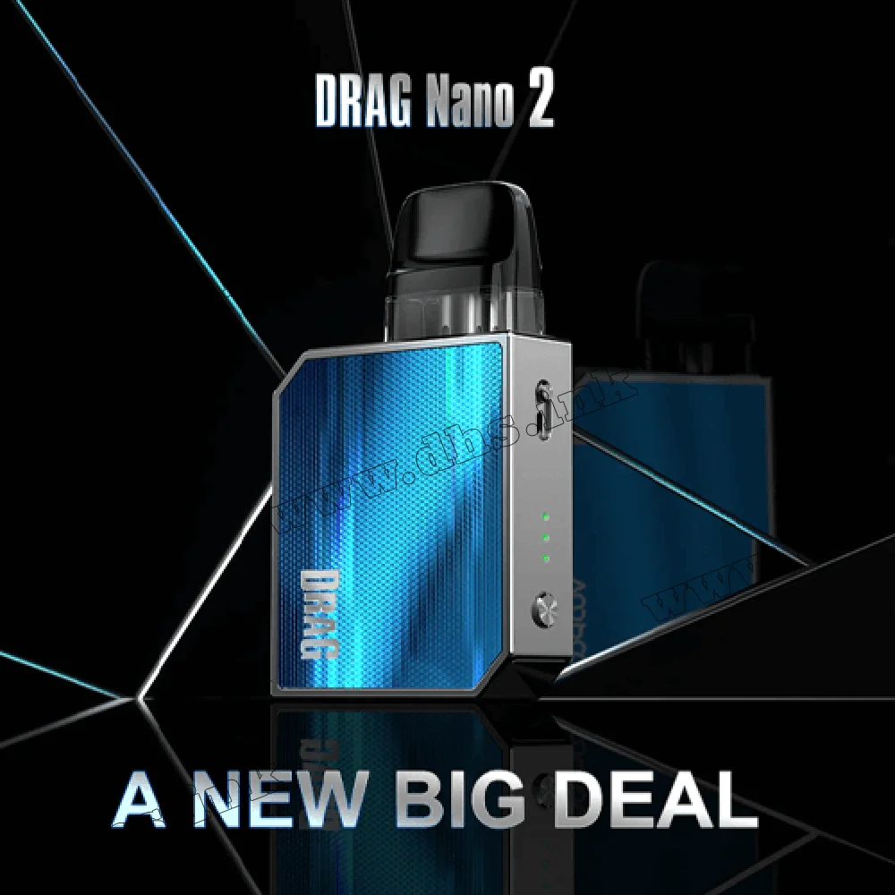 Многоразовая электронная сигарета - Voopoo Drag Nano 2 Pod Kit 800 мАч (Powder Blue)