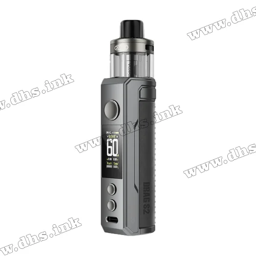 Многоразовая электронная сигарета - Voopoo Drag S2 Pod Kit 2500 мАч (Grey Metal)