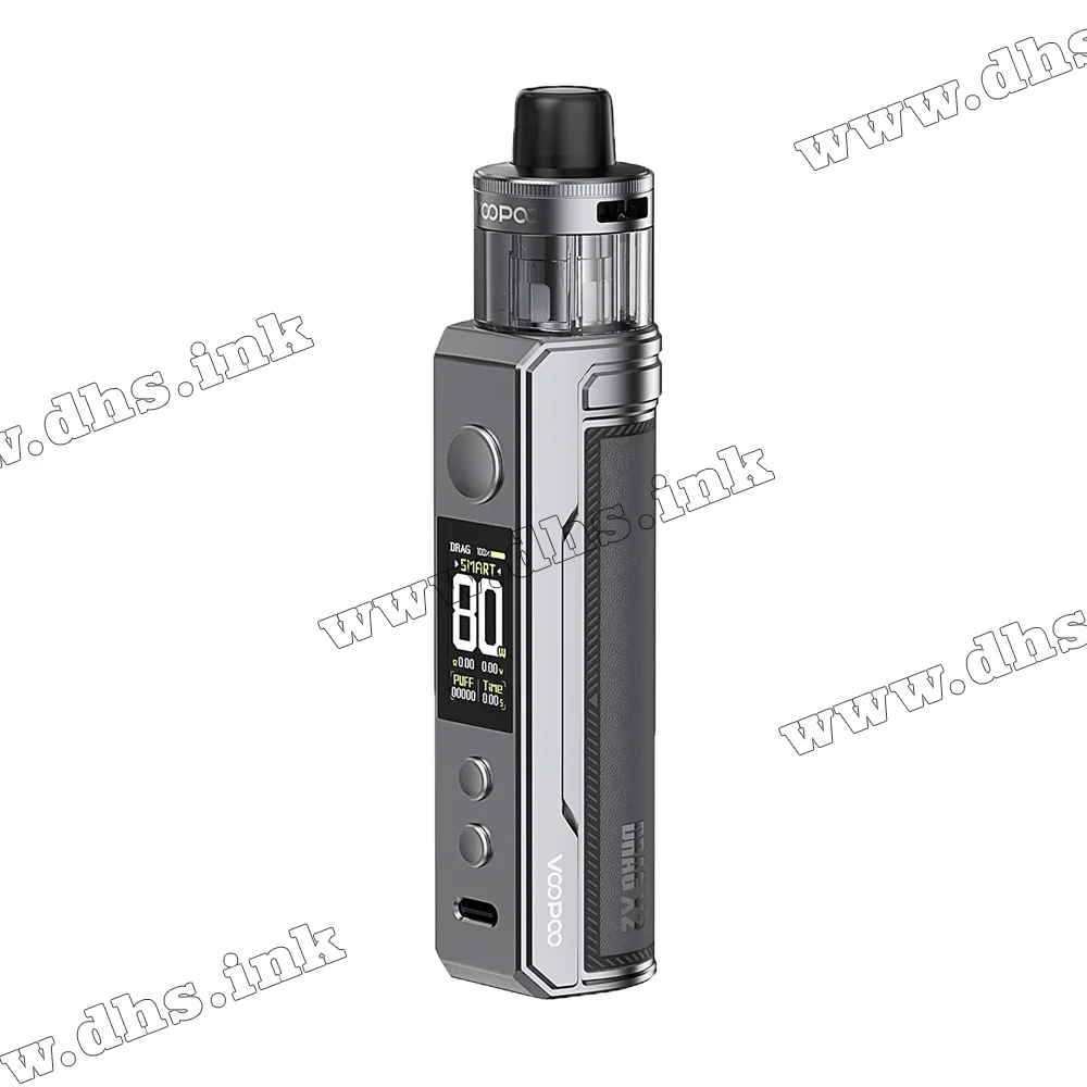 Багаторазова електронна сигарета - Voopoo Drag X2 Mod Pod Kit (Grey Metal)