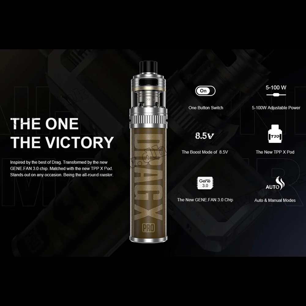 Многоразовая электронная сигарета - Voopoo Drag X Pro Mod Pod Kit (Classic Black)