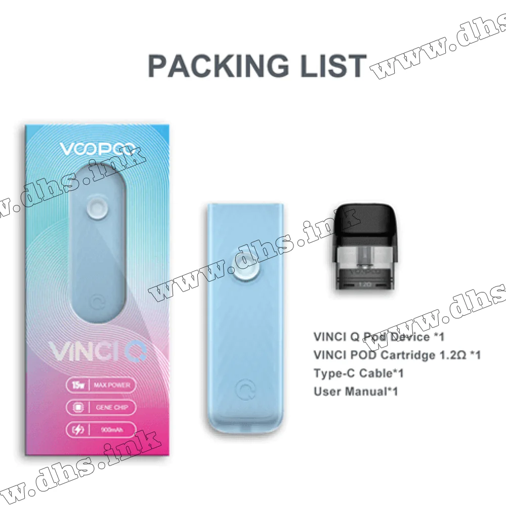 Многоразовая электронная сигарета - Voopoo Vinci Q Pod Kit 900 мАч (Vibrant Orange)