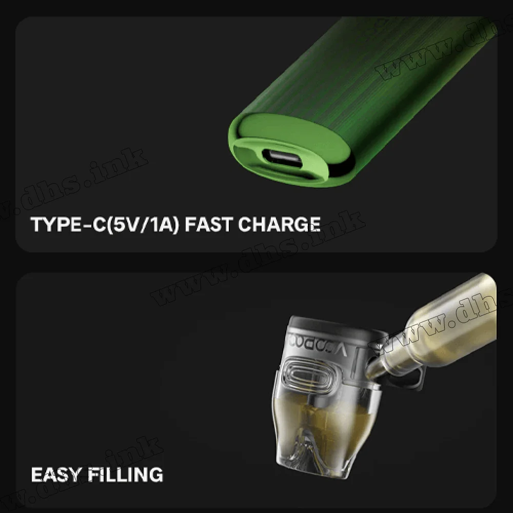 Многоразовая электронная сигарета - Voopoo VMATE Infinity Edition Pod Kit 900 мАч (Shiny Green)