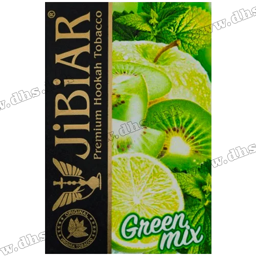 Табак Jibiar (Джибиар) - Green Mix (Лайм, Киви, Яблоко, Мята) 50г