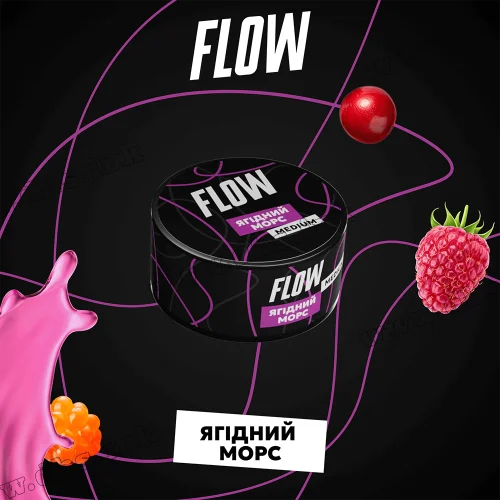 Табак Flow (Флоу) - Ягодный Морс (Малина, Клюква) 100г